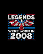 Legends Were Born in 2008 Patriotic Birthday Digital Art by Flippin Sweet Gear