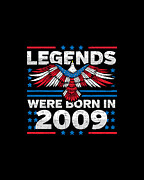 Legends Were Born in 2009 Patriotic Birthday Digital Art by Flippin Sweet Gear