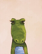 Leo the Crocodile Painting by Lucia Stewart