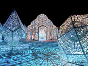 Light sculptures illuminate the night at Sensorio Photograph by Steven Dos Remedios