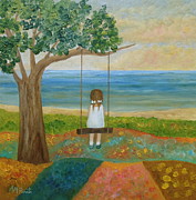 Listening To The Sea Painting by Angeles M Pomata