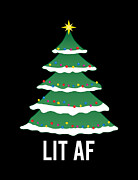 Lit Af Christmas Tree Digital Art by Flippin Sweet Gear