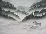 Lone Wolf Painting by Marlene Little