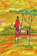 Maasai Esteem Painting by Sarah Shiundu