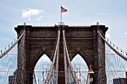Majestic Brooklyn Bridge, Pride and Patriotism Photograph by Travel Essayist