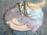 Manhole Sunset Photograph by Steven Nelson