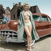 Marilyn and the Pontiac Photograph by Franchi Torres