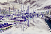 Marina in Olympia, Wa Digital Art by Bruce Block