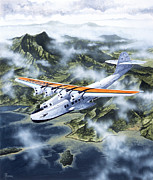 Martin M-130 Painting by Steve Ferguson