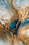 Matthew 3 16. Celestial Vision. Abstract Christian Wall Art Painting by Mark Lawrence