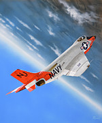 McDonnell F3H-2 Demon Painting by Steve Ferguson