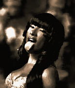 Megan Thee Stallion, Mamushi BW Digital Art by Gradify Creations