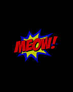 Meow Comic Book Cat Digital Art by Flippin Sweet Gear
