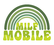 Milf Mobile Rainbow Pastel Green Digital Art by Kirania Finest