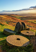 Millstones at Sunset, Stanage Edge, Peak District National Park, Derbyshire, England Photograph by Neale And Judith Clark