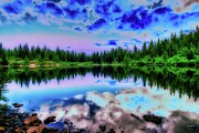 Mirror Lake - Mt. Hood National Forest Digital Art by Bruce Block