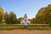Mission Point Lighthouse in Autumn Photograph by Michael Collins