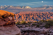 Moab Back Country Moonrise at Sunset Photograph by Dan Norris