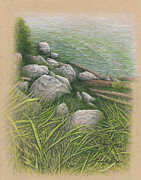 Mobile Bay Drawing by Terry Edeker