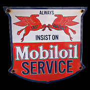 Mobiloil vintage sign Photograph by Flees Photos