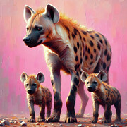 Hyena Momma Digital Art by Lucia Stewart