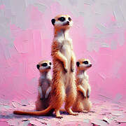 Meercat Momma Digital Art by Lucia Stewart