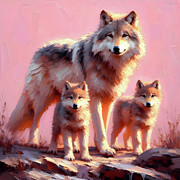 Wolf momma Digital Art by Lucia Stewart