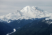 Mount Rainier and White River Valley View from Crystal Mountain Photograph by Nancy Gleason