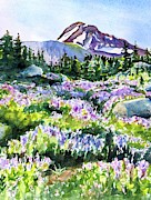 Mt. Hood Timberline Trail Oregon Painting by Carlin Blahnik CarlinArtWatercolor