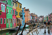 Murano Colourful Streets in the Rain Photograph by Andrew Lalchan