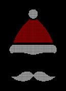 Mustache Santa Hat Ugly Christmas Sweater Digital Art by Flippin Sweet Gear