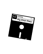 My First Time Retro 80s Floppy Disk Digital Art by Flippin Sweet Gear
