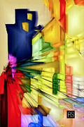Night in the Town Painting by Rafael Salazar