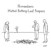 November's Matted Rotting Leaf Peepers Drawing by Adam Douglas Thompson