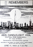 NYC AIDS Poster Drawing by William Hart McNichols
