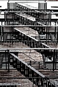 NYC Fire Escapes and Shadows Photograph by Travel Essayist