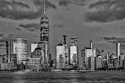 NYC Skyline Twilight BW Photograph by Susan Candelario