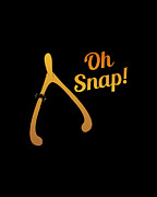 Oh Snap Thanksgiving Turkey Wishbone Digital Art by Flippin Sweet Gear