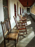 Ojo Caliente Rocking Chairs Photograph by Rebecca Herranen