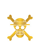 One Piece Golden Jolly Roger Digital Art by Kirania Finest