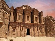 Painting of a majestic ancient ruin Digital Art by Nature Oil Painting