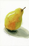 Pear and Shadow Painting by Elizabeth Reich