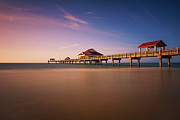 Pier 60 at sunset on a Clearwater Beach in Florida Photograph by Miroslav Liska