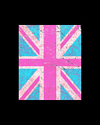 Pink Retro Union Jack Flag Digital Art by Flippin Sweet Gear