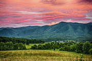 Pink Sunset in Cades Cove Photograph by Jimmy Pappas