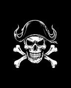 Pirate Skull and Crossbones Digital Art by Flippin Sweet Gear