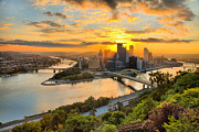 Pittsburgh Mt Washington Sunrise August 2022 Photograph by Adam Jewell