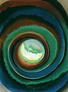 Pond in the woods - modernist abstract landscape painting by Georgia O'Keeffe Painting by Georgia O'Keeffe