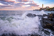 Portland Head Splash Photograph by Jeff Sinon