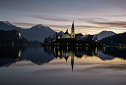 Promise of Sunrise at Lake Bled Photograph by Charnwood Photography Fine Art